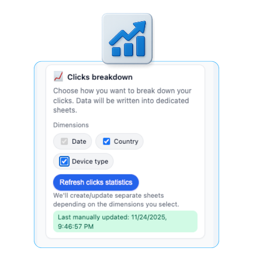 Shorten, customize, and track links inside Google Sheets