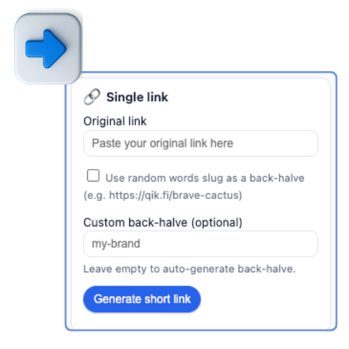 Example of custom back-halves for campaign links
